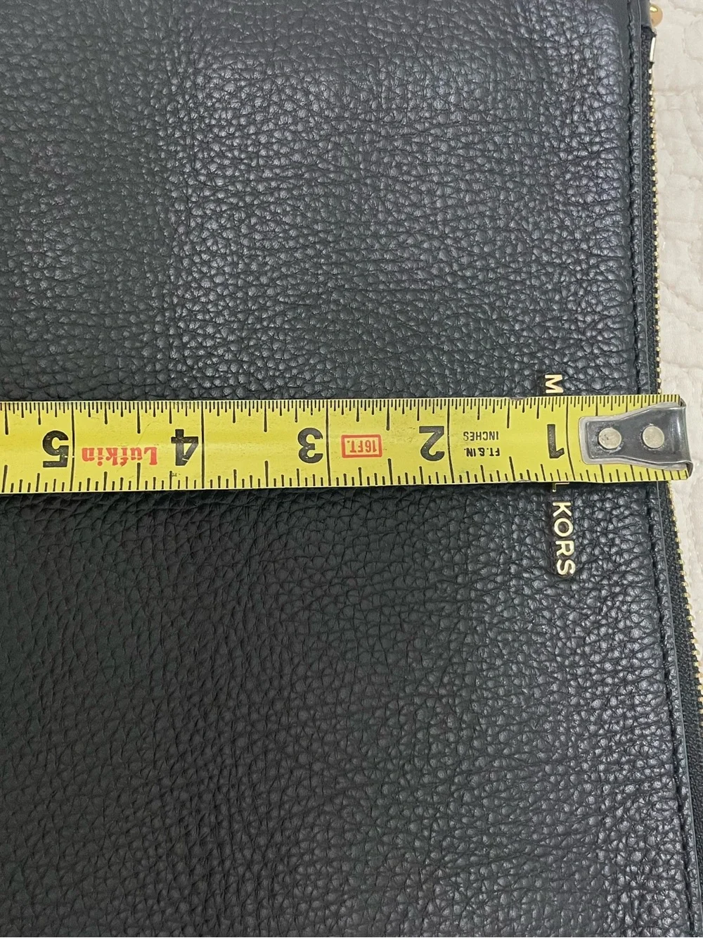 Michael Kors Black Pebbled Leather Clutch